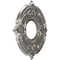 Ekena Millwork Attica Thermoformed PVC Ceiling Medallion Fits Canopies up to 4 1/8-in., Aged Dark Steel CMP10ATCST - alternate 2